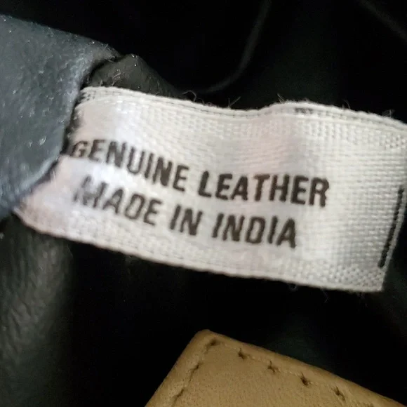 VINTAGE 80S 90s LARGE WRISTLET BAG CONTEMPORARY HAND PAINTED LEATHER BRIT Signed - Picture 11 of 11